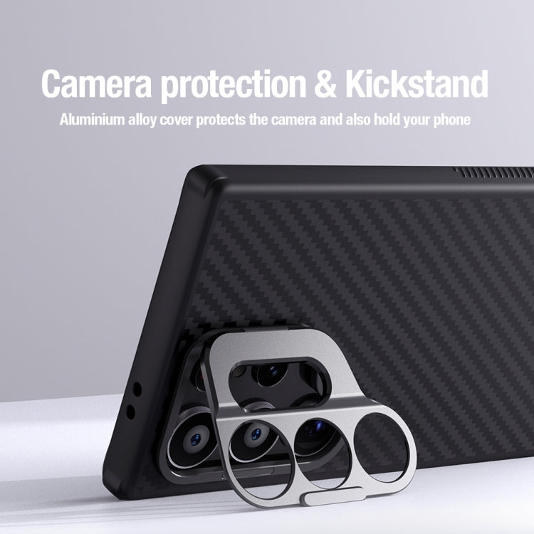 For Samsung Galaxy S24 Ultra 5G NILLKIN Aramid Fiber Fine Hole MagSafe Magnetic Phone Case(Black) - HoMEdemic™ 