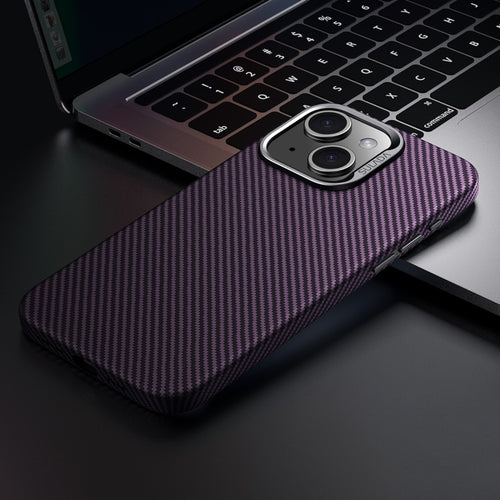 For iPhone 15 SULADA 600D Kevlar Texture PC Shockproof Phone Case(Purple) - HoMEdemic™ 