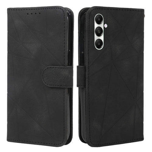 For Samsung Galaxy S24 5G Skin Feel Geometric Lines Leather Phone Case(Black) - HoMEdemic™ 