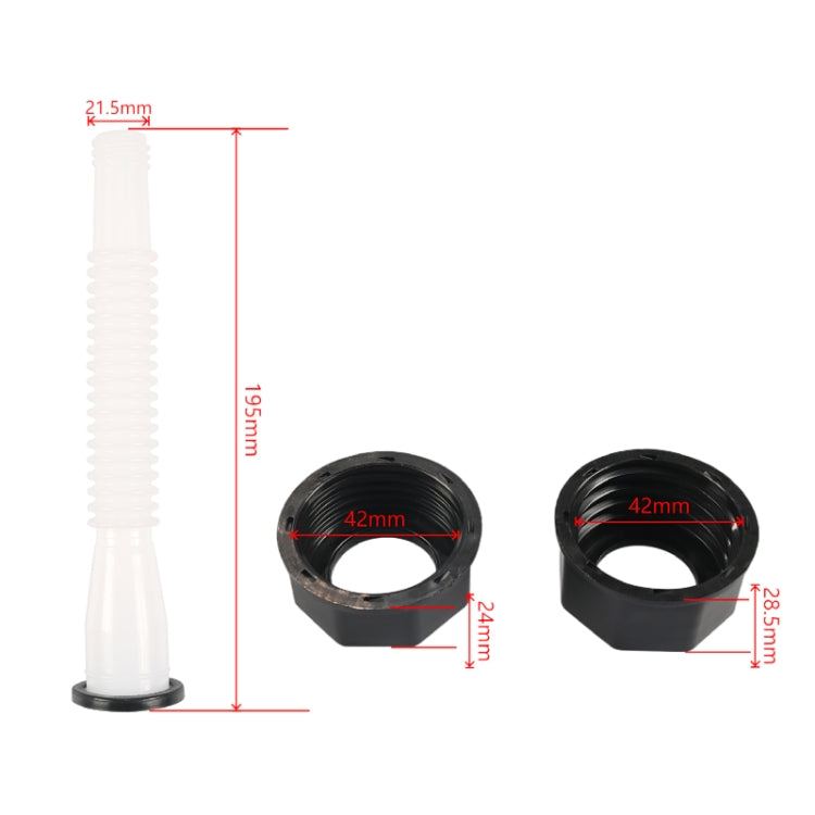 2pcs / Set Hexagonal Nut Oil Guide Tube with 8mm Drill Bit(White) - HoMEdemic™ 
