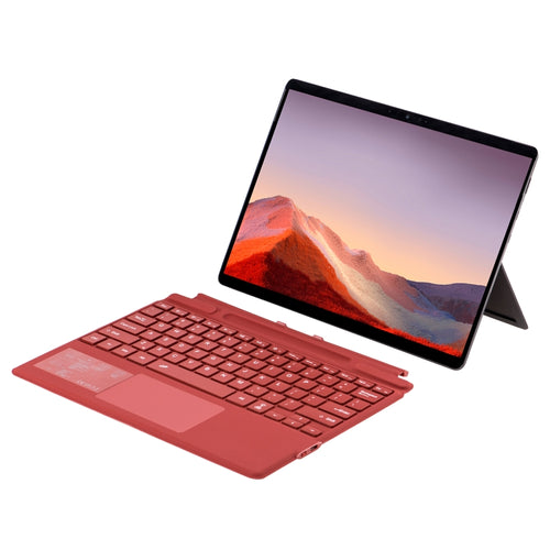 For Microsoft Surface Pro 10 / Pro 9 2089D Backlight Wireless Bluetooth Keyboard Leather Case with Touchpad(Wine Red) - HoMEdemic™ 