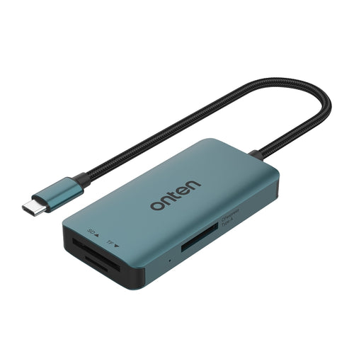 Onten C12 3 in 1 USB-C / Type-C to CFepress Type-A & SD & TF Card Reader(Pine Green) - HoMEdemic™ 