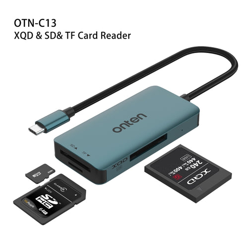 Onten C13 3 in 1 USB-C / Type-C to XQD & SD & TF Card Reader(Pine Green) - HoMEdemic™ 