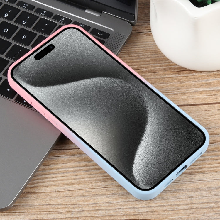 For iPhone 15 Pro Max Gradient Color Honeycomb Aromatherapy MagSafe Phone Case(Pink Blue) - HoMEdemic™ 