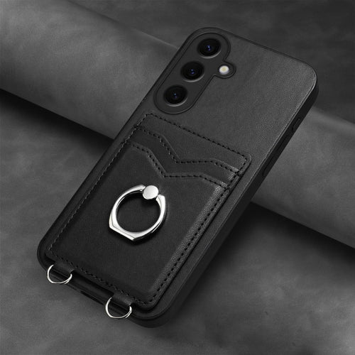 For Samsung Galaxy S24 5G R20 Ring Card Holder Phone Case(Black) - HoMEdemic™ 