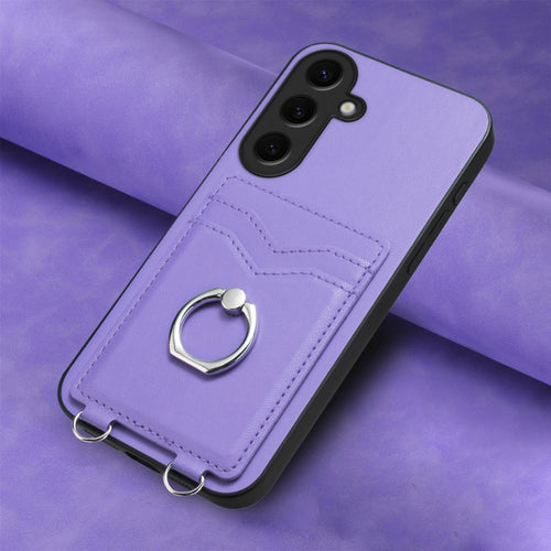 For Samsung Galaxy S24 5G R20 Ring Card Holder Phone Case(Purple) - HoMEdemic™ 