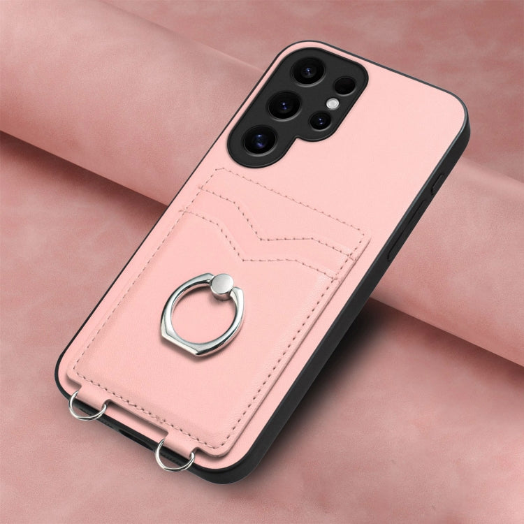 For Samsung Galaxy S24 Ultra 5G R20 Ring Card Holder Phone Case(Pink) - HoMEdemic™ 