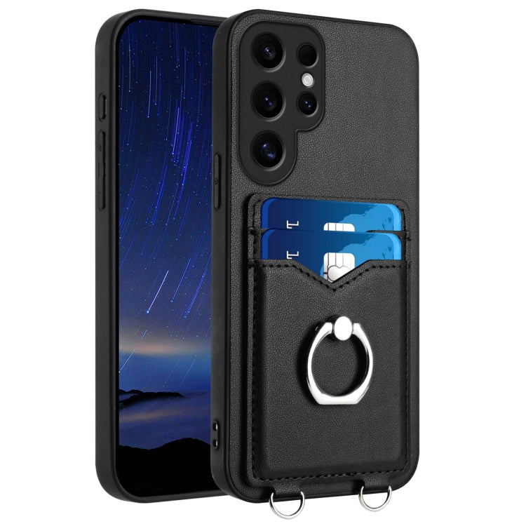 For Samsung Galaxy S24 Ultra 5G R20 Ring Card Holder Phone Case(Black) - HoMEdemic™ 