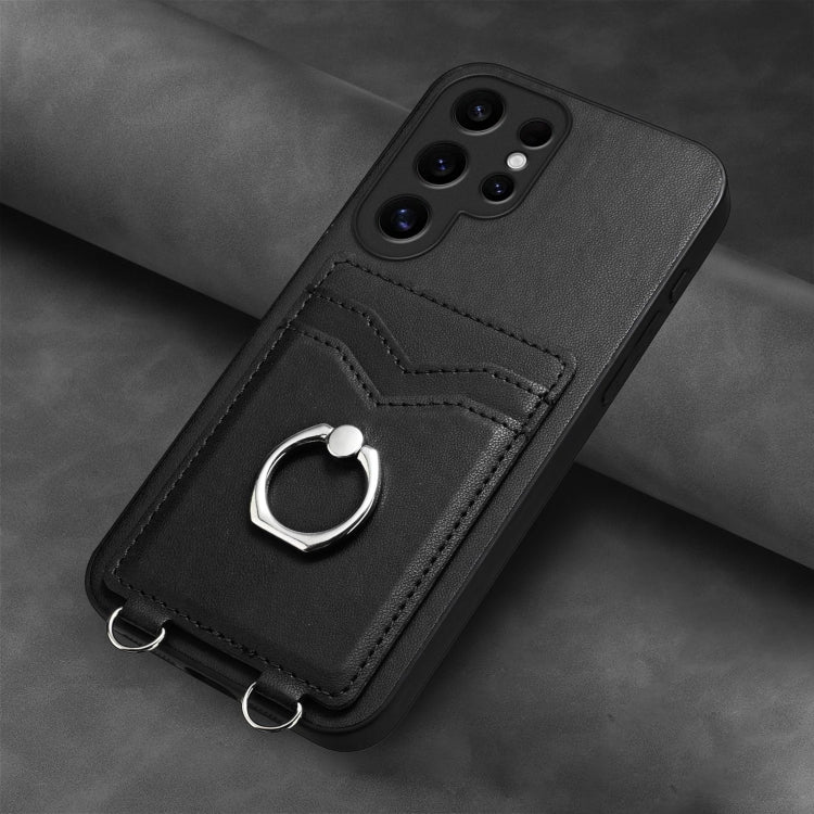 For Samsung Galaxy S24 Ultra 5G R20 Ring Card Holder Phone Case(Black) - HoMEdemic™ 