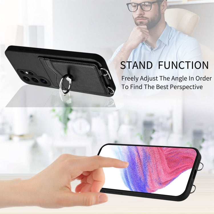 For Samsung Galaxy S24 Ultra 5G R20 Ring Card Holder Phone Case(Black) - HoMEdemic™ 
