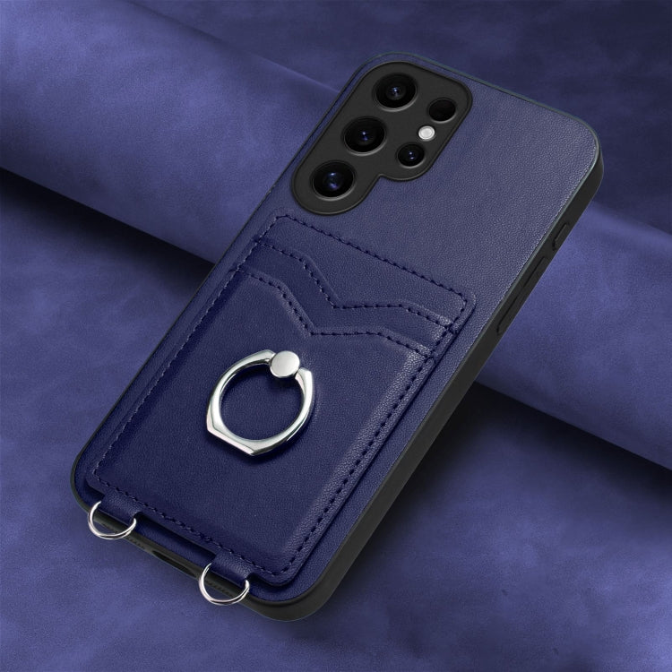 For Samsung Galaxy S24 Ultra 5G R20 Ring Card Holder Phone Case(Blue) - HoMEdemic™ 