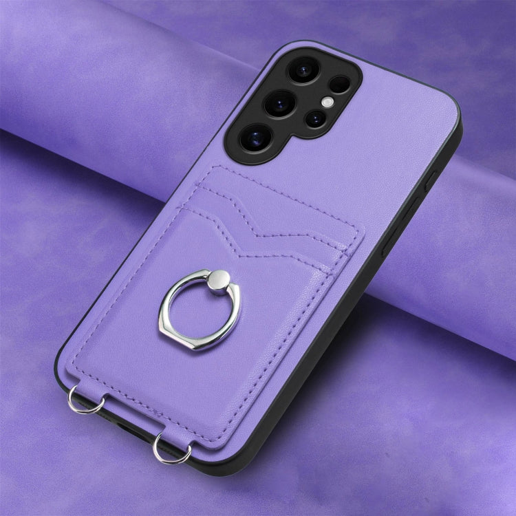 For Samsung Galaxy S24 Ultra 5G R20 Ring Card Holder Phone Case(Purple) - HoMEdemic™ 
