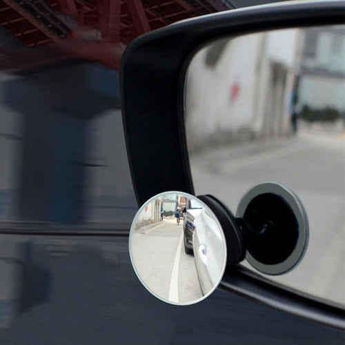 3R 3R-050 Car Rear View Mirror Auxiliary Mirror Car Adjustable Round Blind Spot Mirror - HoMEdemic™ 