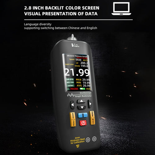 BSIDE T7 2.8 inch TFT Color Screen Ultrasonic Thickness Gauge - HoMEdemic™ 