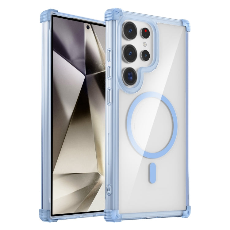 For Samsung Galaxy S24 Ultra 5G Transparent MagSafe Magnetic Phone Case(Blue) - HoMEdemic™ 