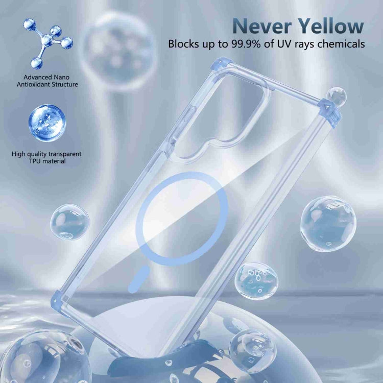 For Samsung Galaxy S24 Ultra 5G Transparent MagSafe Magnetic Phone Case(Blue) - HoMEdemic™ 