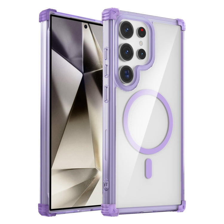 For Samsung Galaxy S24 Ultra 5G Transparent MagSafe Magnetic Phone Case(Purple) - HoMEdemic™ 