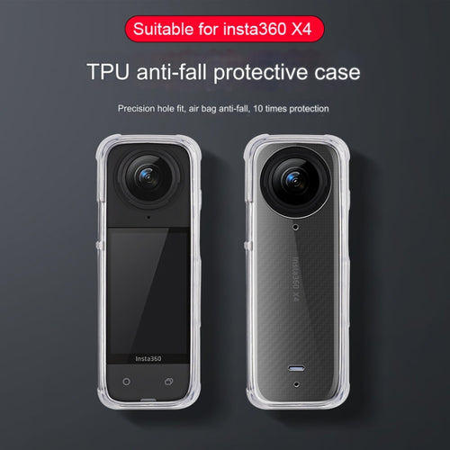 For Insta360 X4 Clear 1.5mm Soft TPU Protective Case With Neck Strap(Transperant) - HoMEdemic™ 