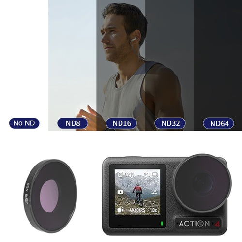 For DJI Osmo Action 4 JUNESTAR Threaded Camera Lens Filter, Filter:ND8 - HoMEdemic™ 