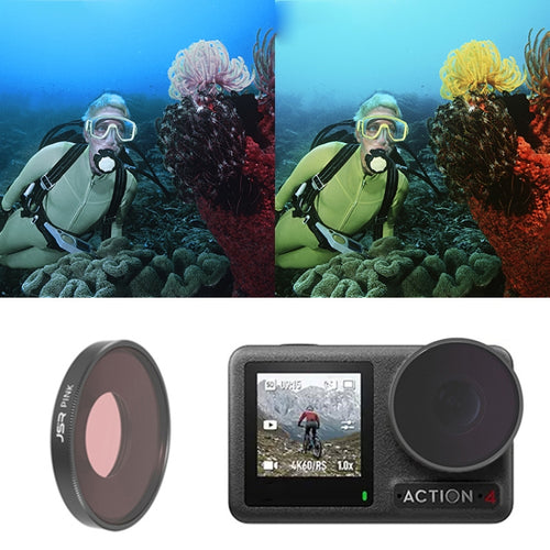 For DJI Osmo Action 4 JUNESTAR Threaded Camera Lens Filter, Filter:Pink Diving Filter - HoMEdemic™ 