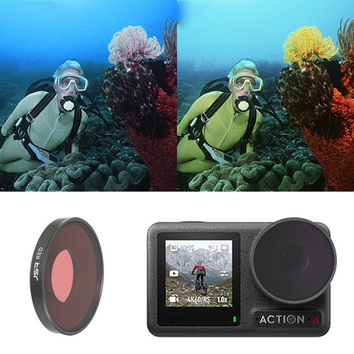 For DJI Osmo Action 4 JUNESTAR Threaded Camera Lens Filter, Filter:Red Diving Filter - HoMEdemic™ 