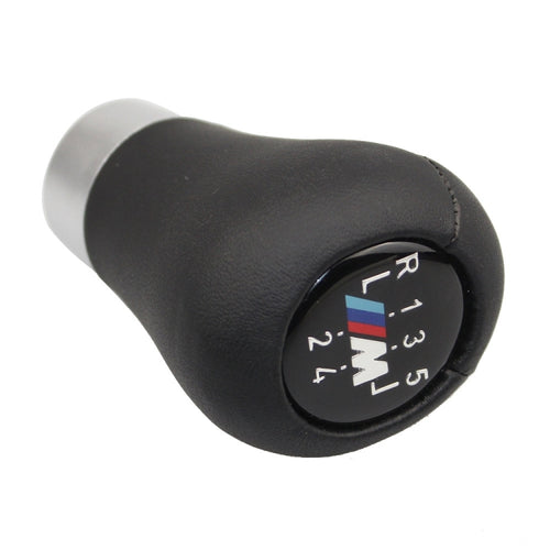 For BMW 3 Series E90 Round Car Gear Lever Leather Gear Shift Knob, Style:5 Speed - HoMEdemic™ 