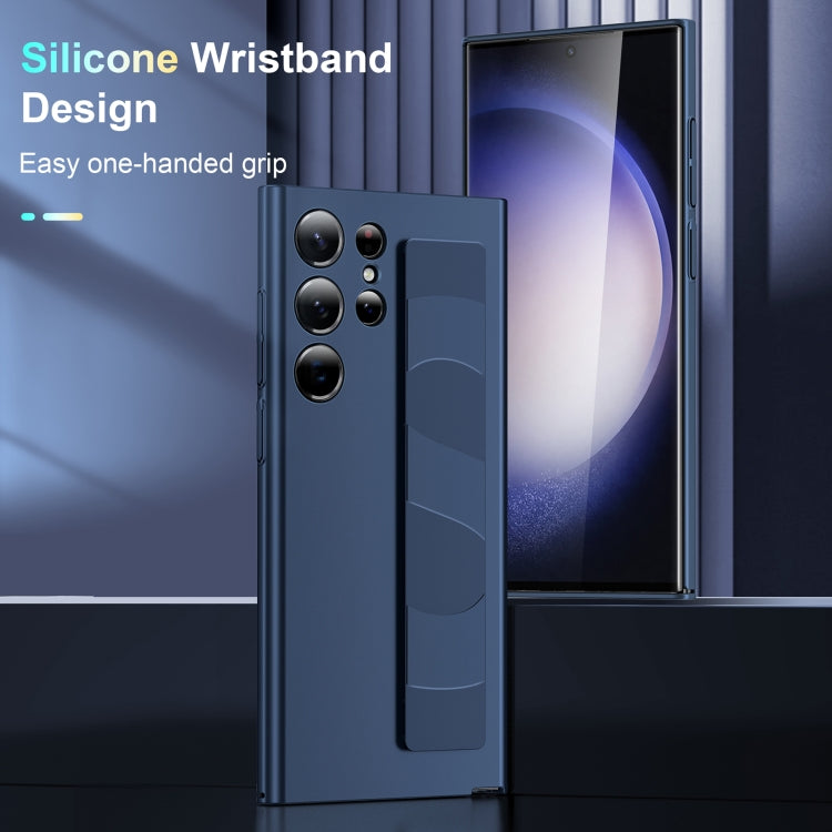 For Samsung Galaxy S24 Ultra 5G Silicone Wristband Holder Phone Case(Clear) - HoMEdemic™ 
