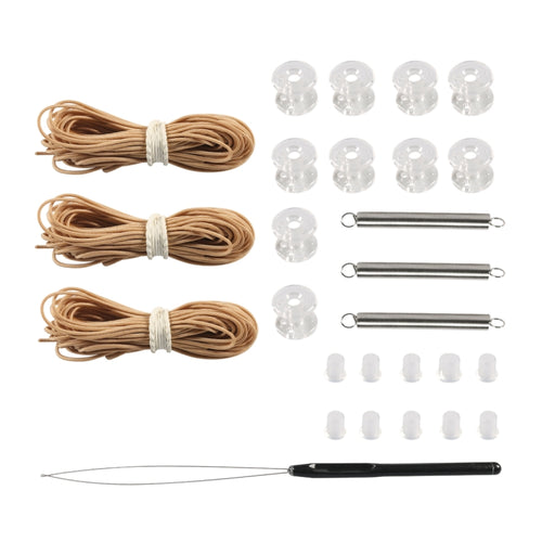 27pcs / Set RV / Yacht Pleated Shade Accessories Pull Cord Double Wheel Plug Spring(Brown) - HoMEdemic™ 