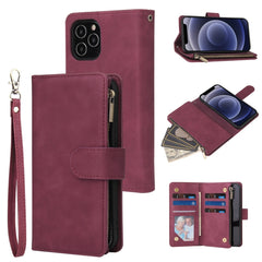 Multifunctional Retro Frosted Horizontal Flip Leather Case with Card Slot & Holder & Zipper Wallet & Photo Frame & Lanyard, For iPhone 12 Pro Max, For iPhone 12 / 12 Pro, For iPhone 12 mini, For Samsung Galaxy A11 - HoMEdemic™ 