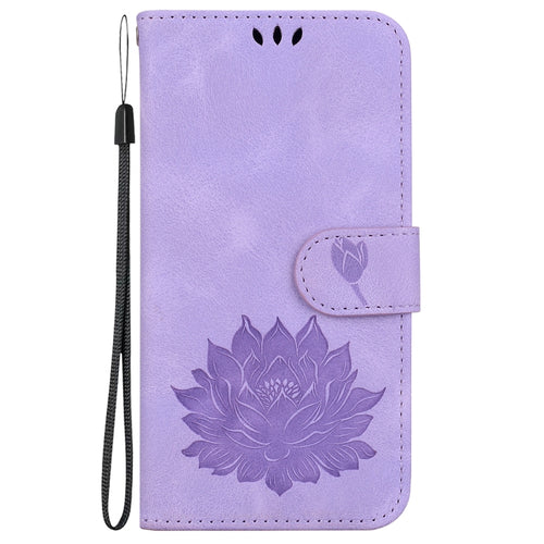 For Samsung Galaxy S24 5G Lotus Embossed Leather Phone Case(Purple) - HoMEdemic™ 