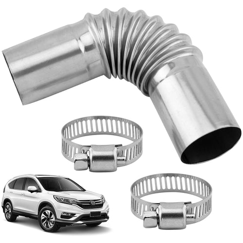 Car Parking Heater 13cm Elbow Stainless Steel Threaded Exhaust Tube Connector(Silver) - HoMEdemic™ 