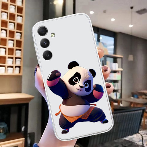 For Samsung Galaxy S24 5G Colored Drawing Pattern Transparent TPU Phone Case(Panda) - HoMEdemic™ 