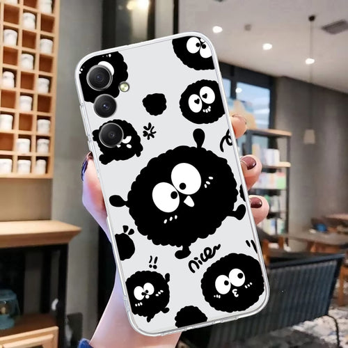 For Samsung Galaxy S24 5G Colored Drawing Pattern Transparent TPU Phone Case(Black Eye) - HoMEdemic™ 