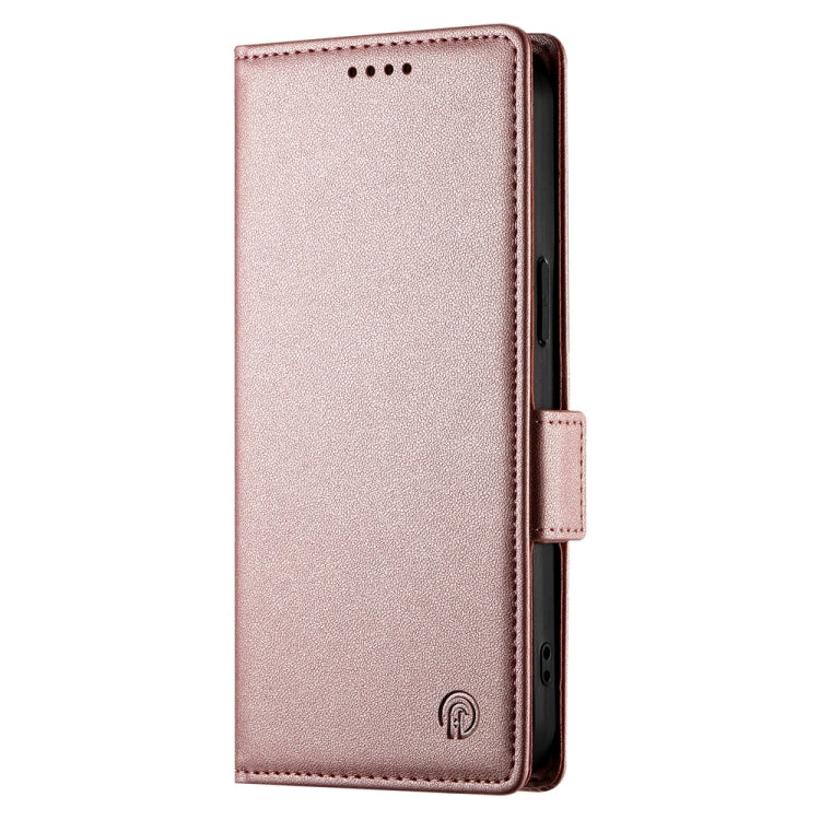 For Samsung Galaxy S24 Ultra 5G Side Buckle Magnetic Frosted Leather Phone Case(Rose Gold) - HoMEdemic™ 