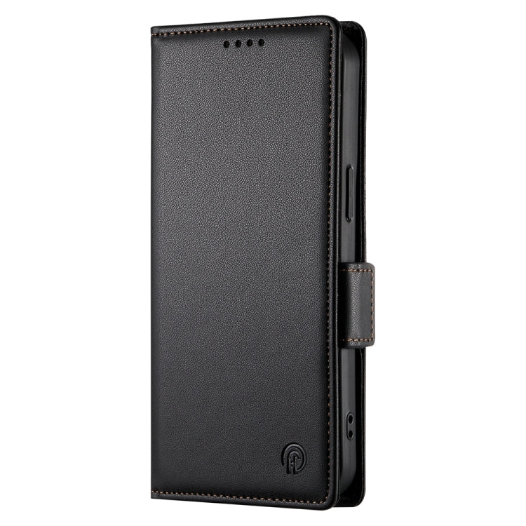 For Samsung Galaxy S24 Ultra 5G Side Buckle Magnetic Frosted Leather Phone Case(Black) - HoMEdemic™ 