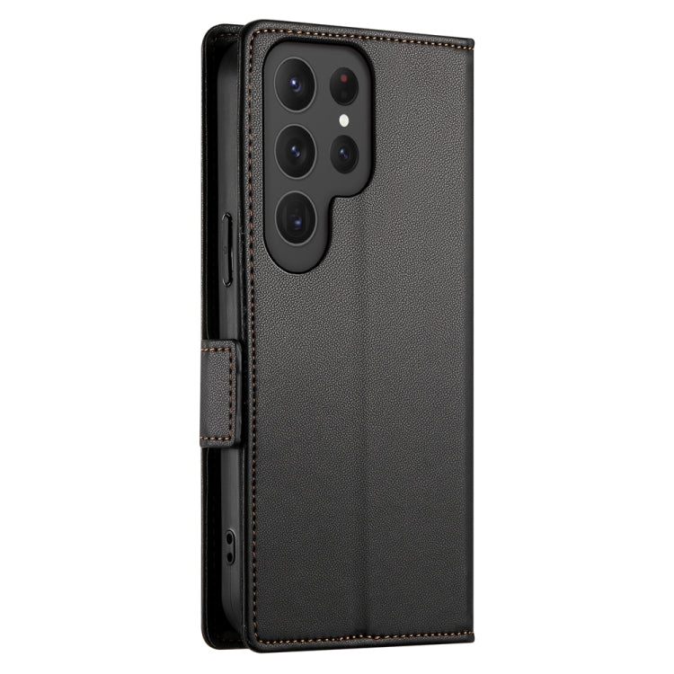 For Samsung Galaxy S24 Ultra 5G Side Buckle Magnetic Frosted Leather Phone Case(Black) - HoMEdemic™ 