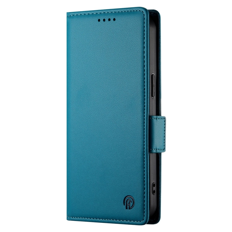 For Samsung Galaxy S24 Ultra 5G Side Buckle Magnetic Frosted Leather Phone Case(Blue) - HoMEdemic™ 