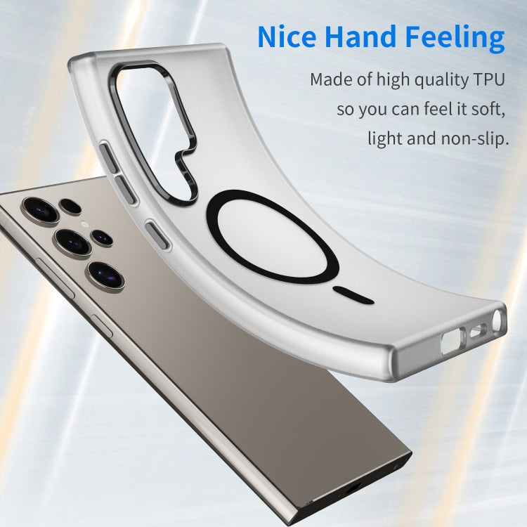 For Samsung Galaxy S24 Ultra 5G MagSafe Frosted Translucent TPU + PC Full Coverage Phone Case(Black) - HoMEdemic™ 