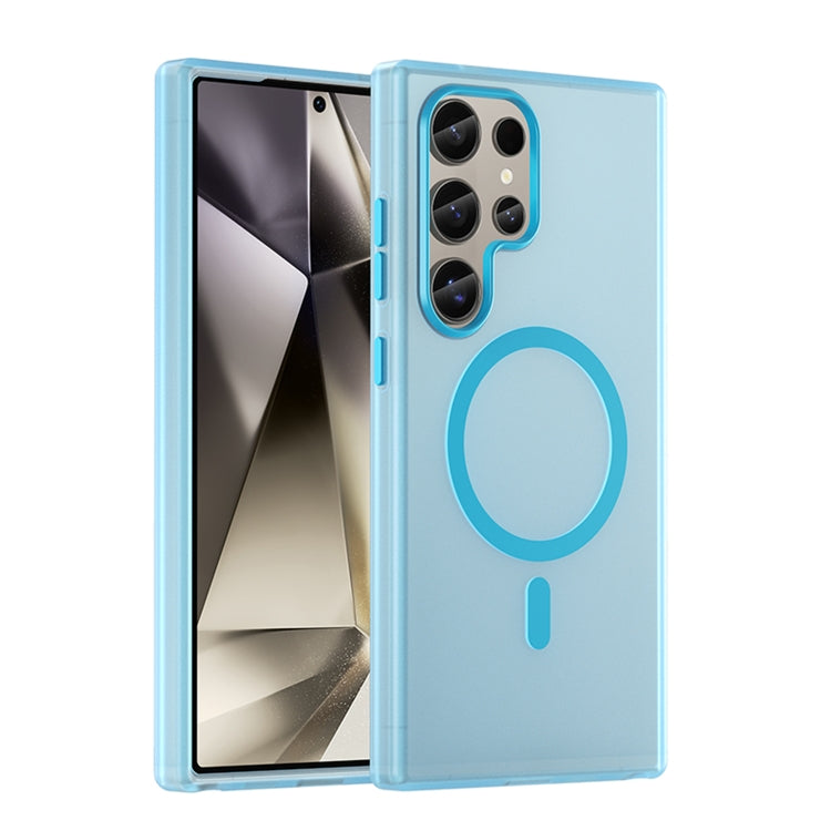 For Samsung Galaxy S24 Ultra 5G MagSafe Frosted Translucent TPU + PC Full Coverage Phone Case(Blue) - HoMEdemic™ 