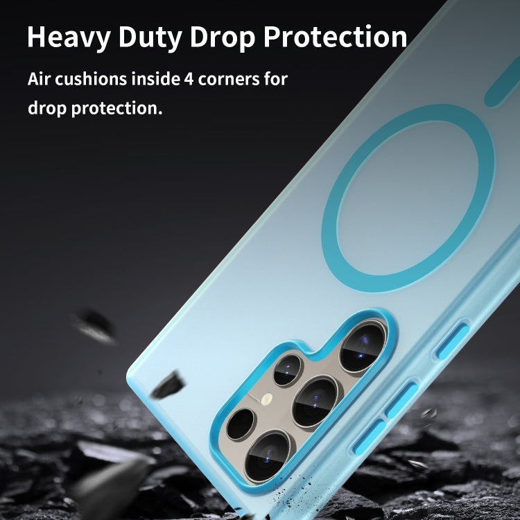 For Samsung Galaxy S24 Ultra 5G MagSafe Frosted Translucent TPU + PC Full Coverage Phone Case(Blue) - HoMEdemic™ 