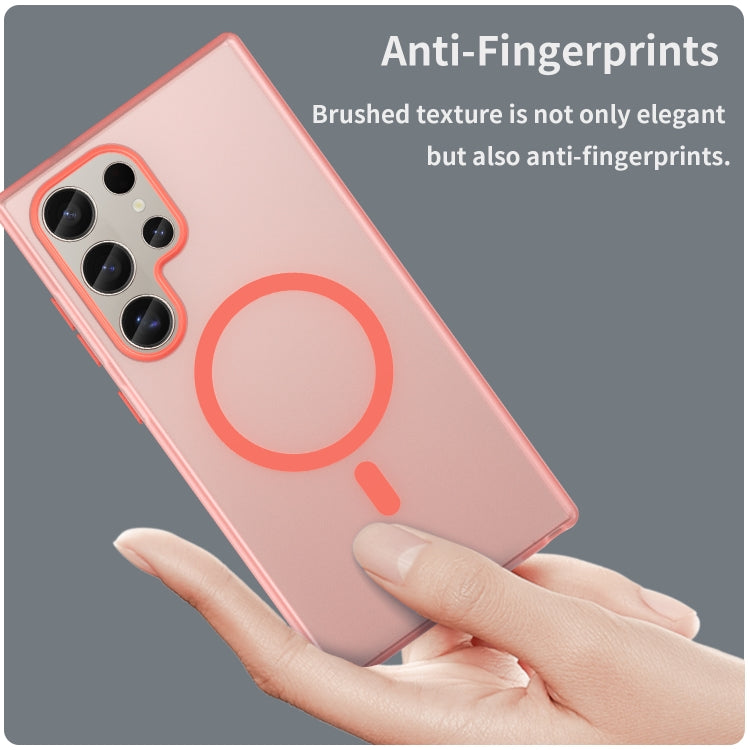 For Samsung Galaxy S24 Ultra 5G MagSafe Frosted Translucent TPU + PC Full Coverage Phone Case(Red) - HoMEdemic™ 