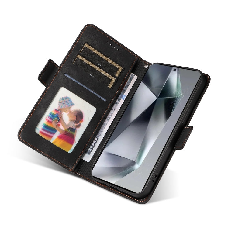 For Samsung Galaxy S24 Ultra 5G Embossed Rhombus Starry Leather Phone Case(Black) - HoMEdemic™ 