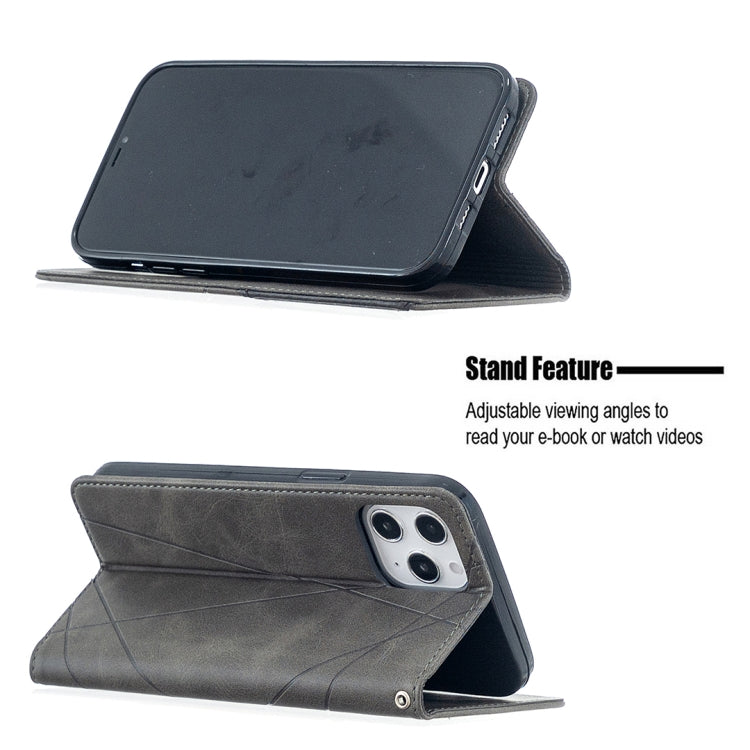 Rhombus Texture Horizontal Flip Magnetic Leather Case with Holder & Card Slots, For iPhone 12 Pro Max - HoMEdemic™ 