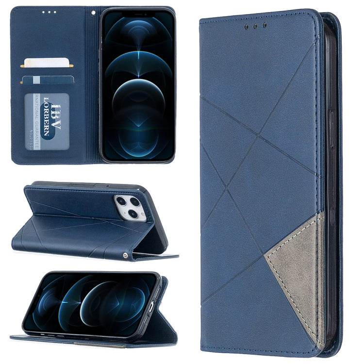 Rhombus Texture Horizontal Flip Magnetic Leather Case with Holder & Card Slots, For iPhone 12 Pro Max - HoMEdemic™ 
