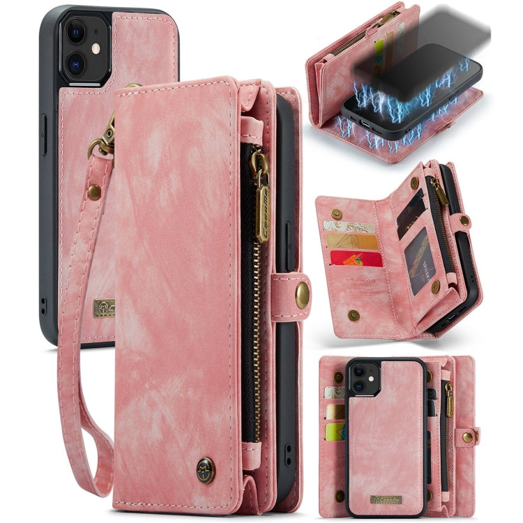 For iPhone 12 mini CaseMe-008 Detachable Multifunctional Wallet Leather Phone Case (Pink) - HoMEdemic™ 
