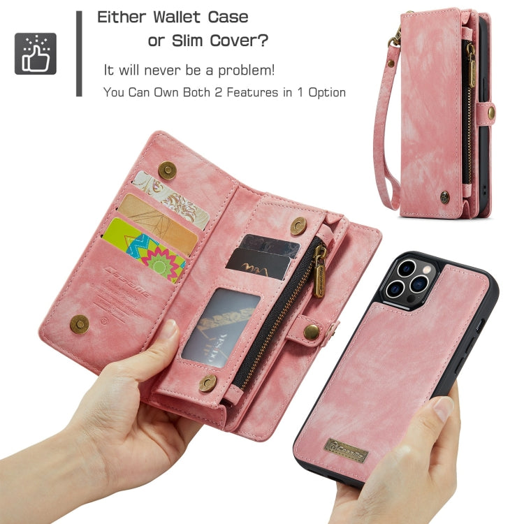 For iPhone 12 Pro Max CaseMe-008 Detachable Multifunctional Wallet Leather Phone Case (Pink) - HoMEdemic™ 