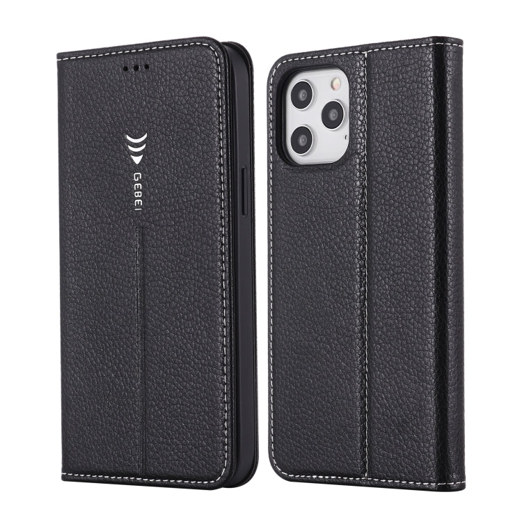 For iPhone 12 mini GEBEI PU+TPU Horizontal Flip Protective Case with Holder & Card Slots (Black) - HoMEdemic™ 