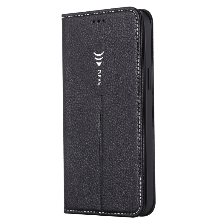 For iPhone 12 Pro Max GEBEI PU+TPU Horizontal Flip Protective Case with Holder & Card Slots(Black) - HoMEdemic™ 