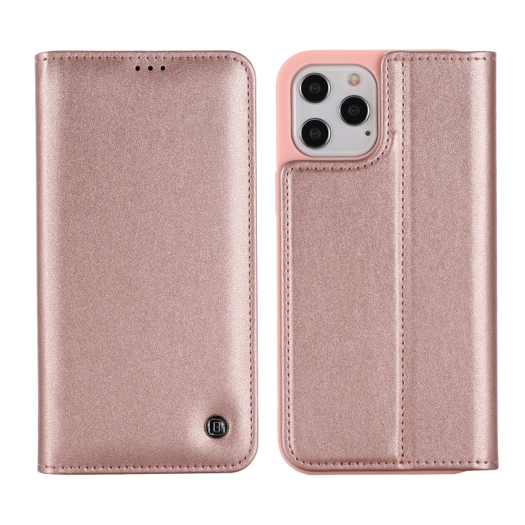 For iPhone 12 / 12 Pro GEBEI PU+TPU Horizontal Flip Protective Case with Holder & Card Slots(Rose Gold) - HoMEdemic™ 
