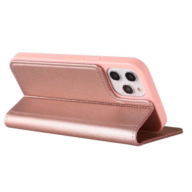 For iPhone 12 / 12 Pro GEBEI PU+TPU Horizontal Flip Protective Case with Holder & Card Slots(Rose Gold) - HoMEdemic™ 